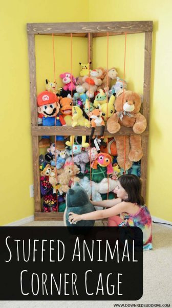 stuffed animal corner cage