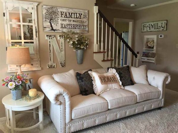 32 Beautiful Rustic Living Room Wall Decor Ideas