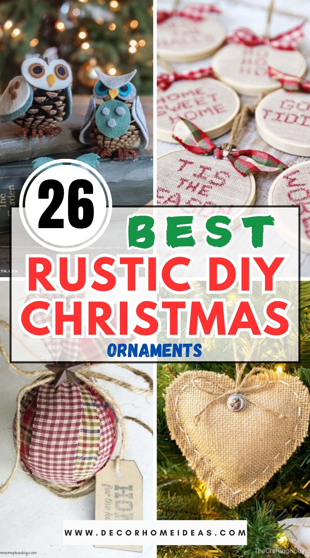 26 Rustic DIY Christmas Ornaments 1