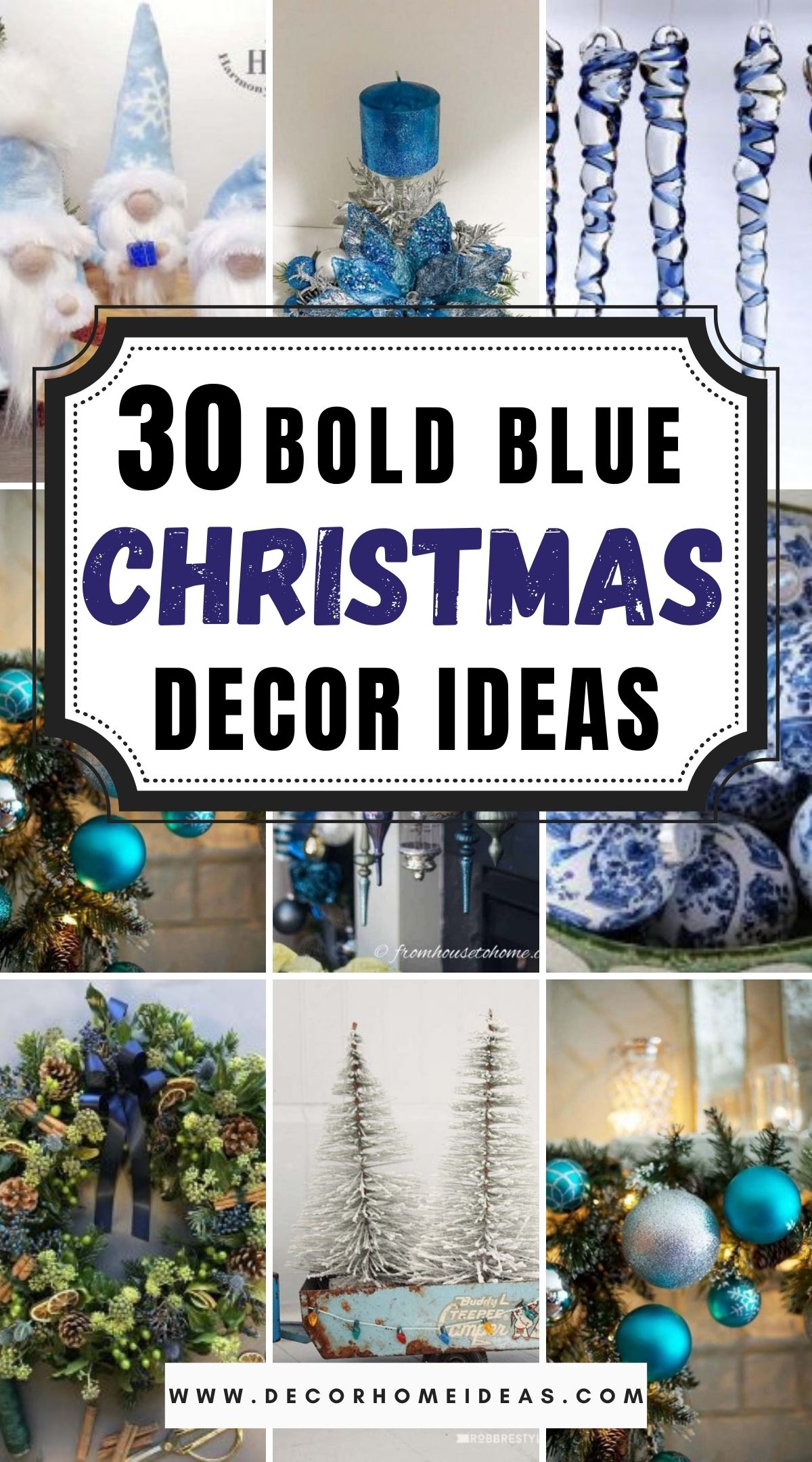 30 Bold Blue Christmas Decor Ideas 2