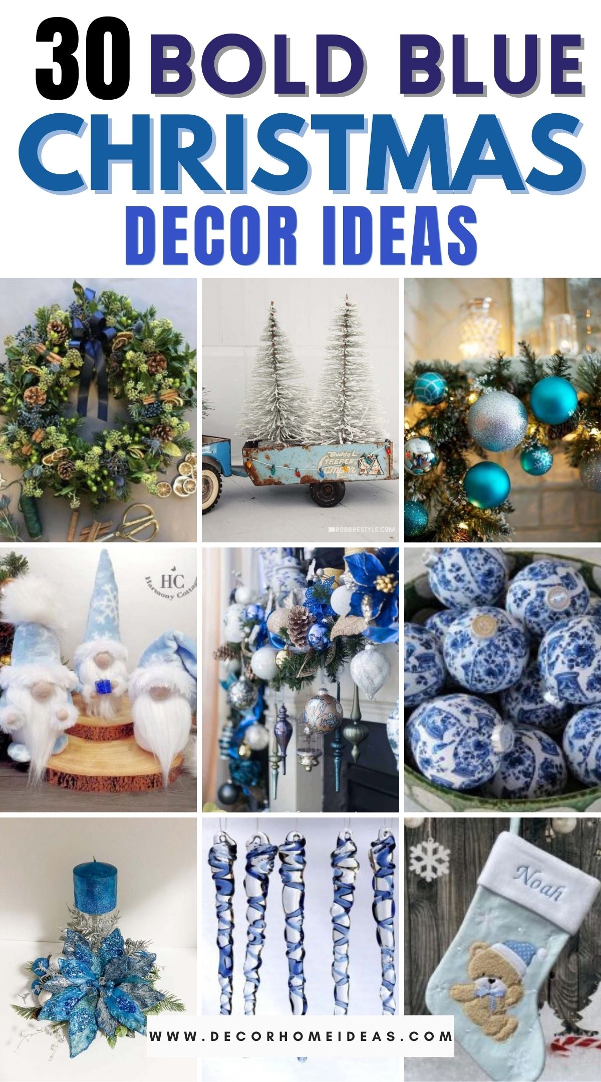 30 Bold Blue Christmas Decor Ideas 3