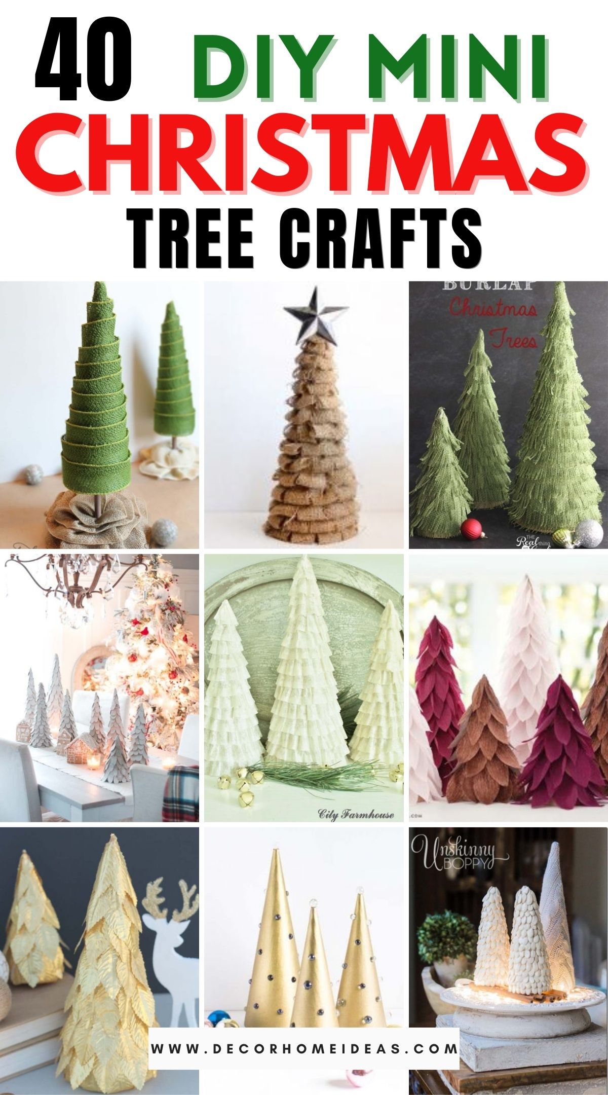 40 DIY Mini Christmas Tree Crafts 3