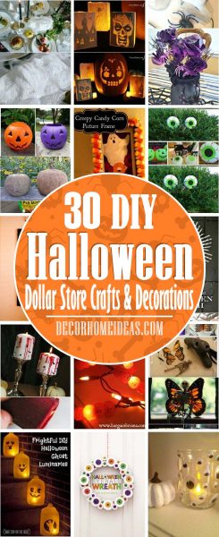 30 Easy To Do Dollar Store Halloween Crafts and Decorations