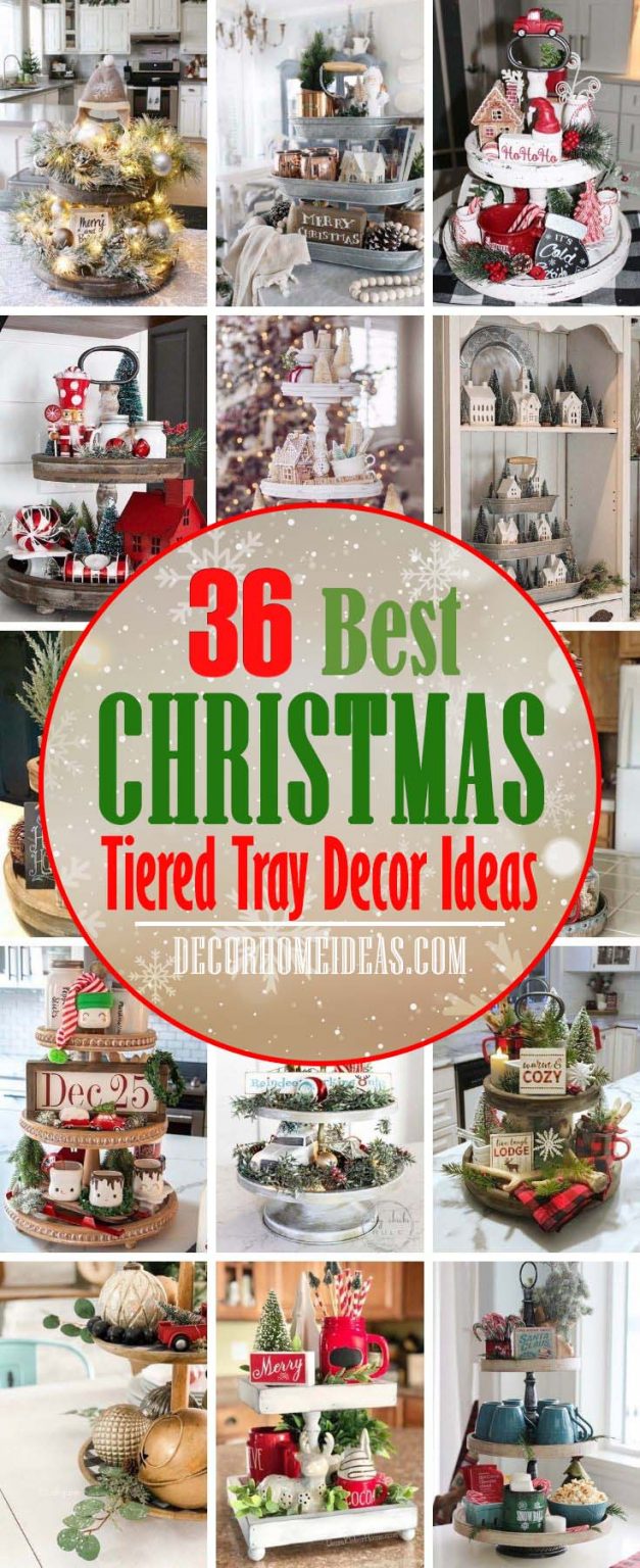 36 Amazing Tiered Tray Christmas Decor Ideas