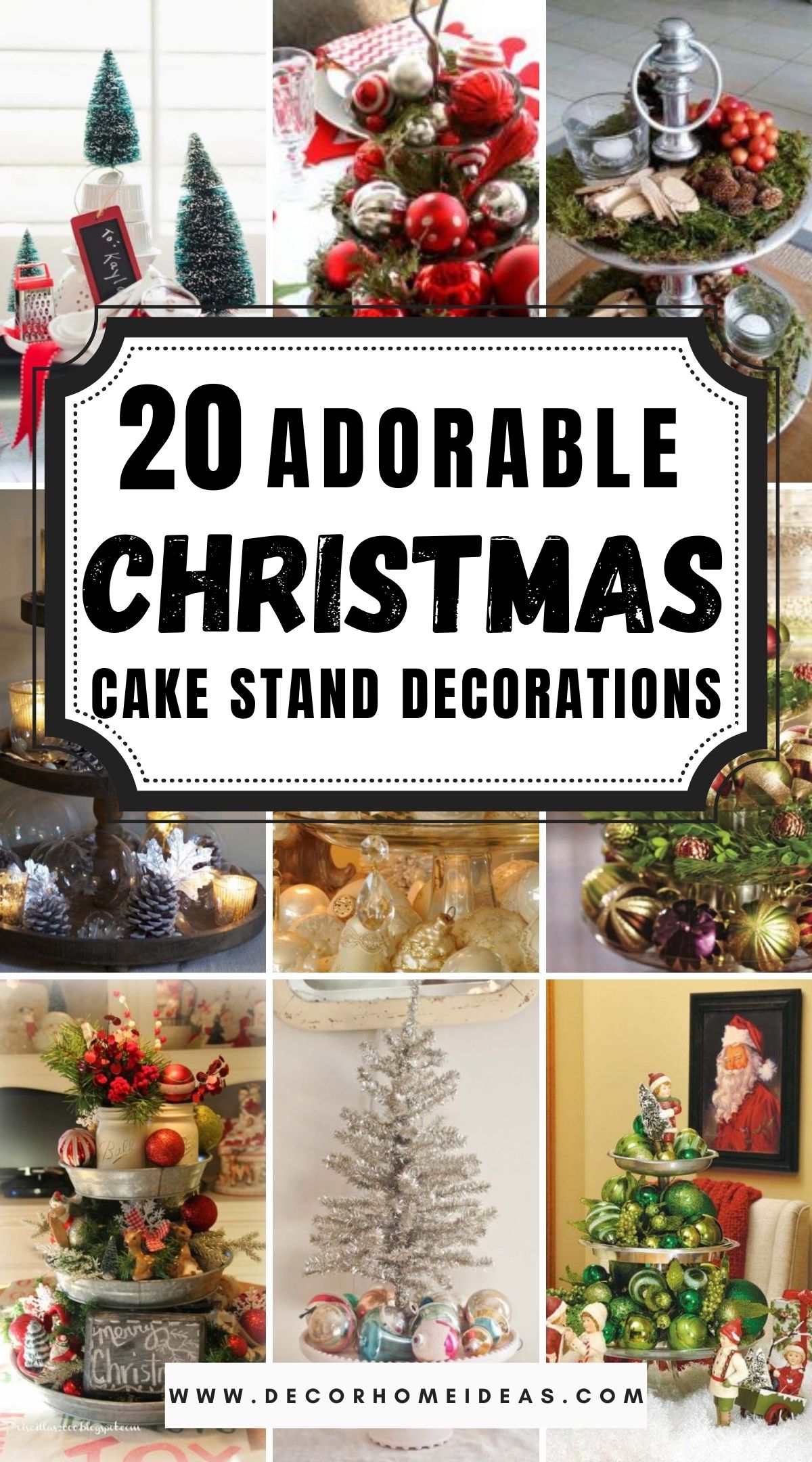 20 Adorable Christmas Cake Stand Decorations 2