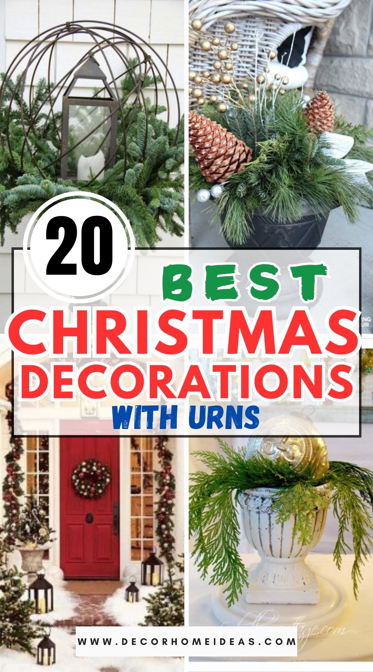 20 Fantastic Christmas Urn Decorations 1