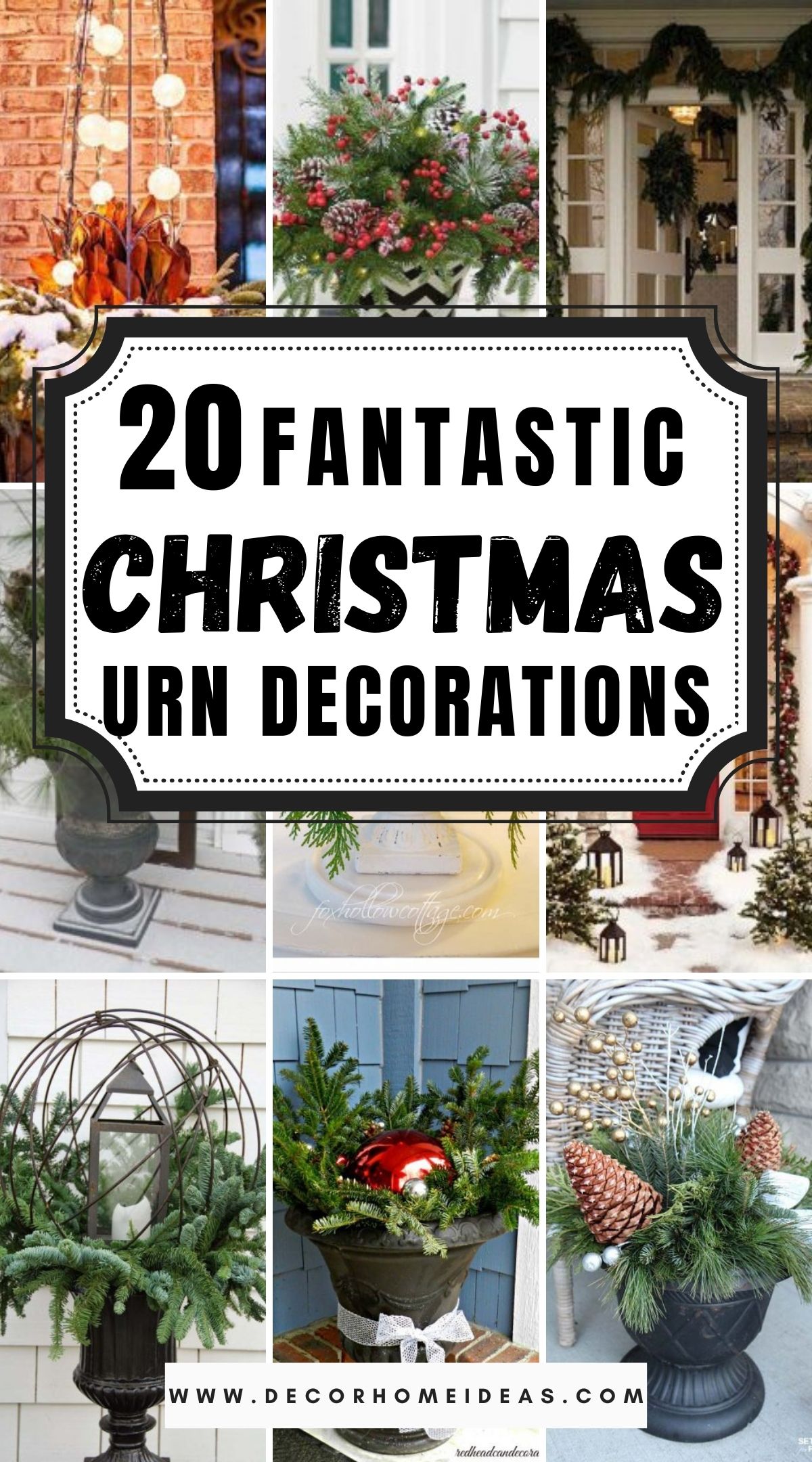 20 Fantastic Christmas Urn Decorations 2