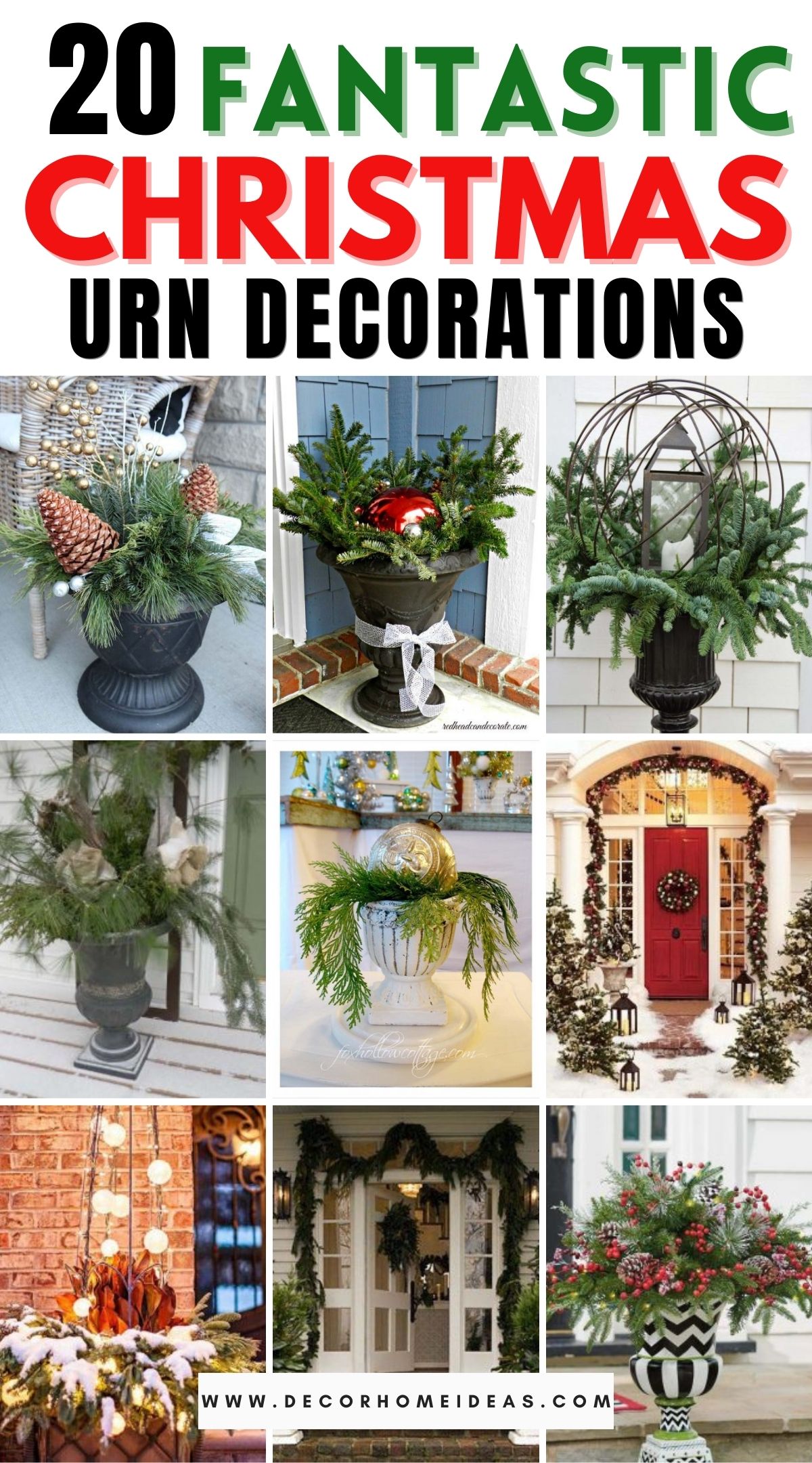 20 Fantastic Christmas Urn Decorations 3