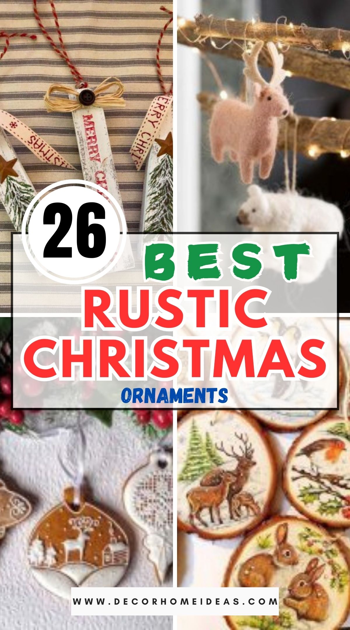 26 Rustic Christmas Ornaments 1