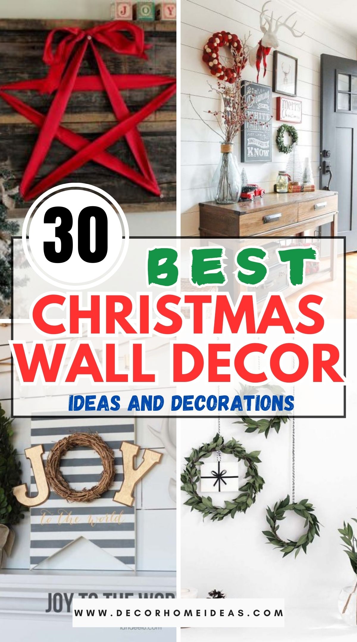 30 Best DIY Christmas Wall Decor Ideas 1