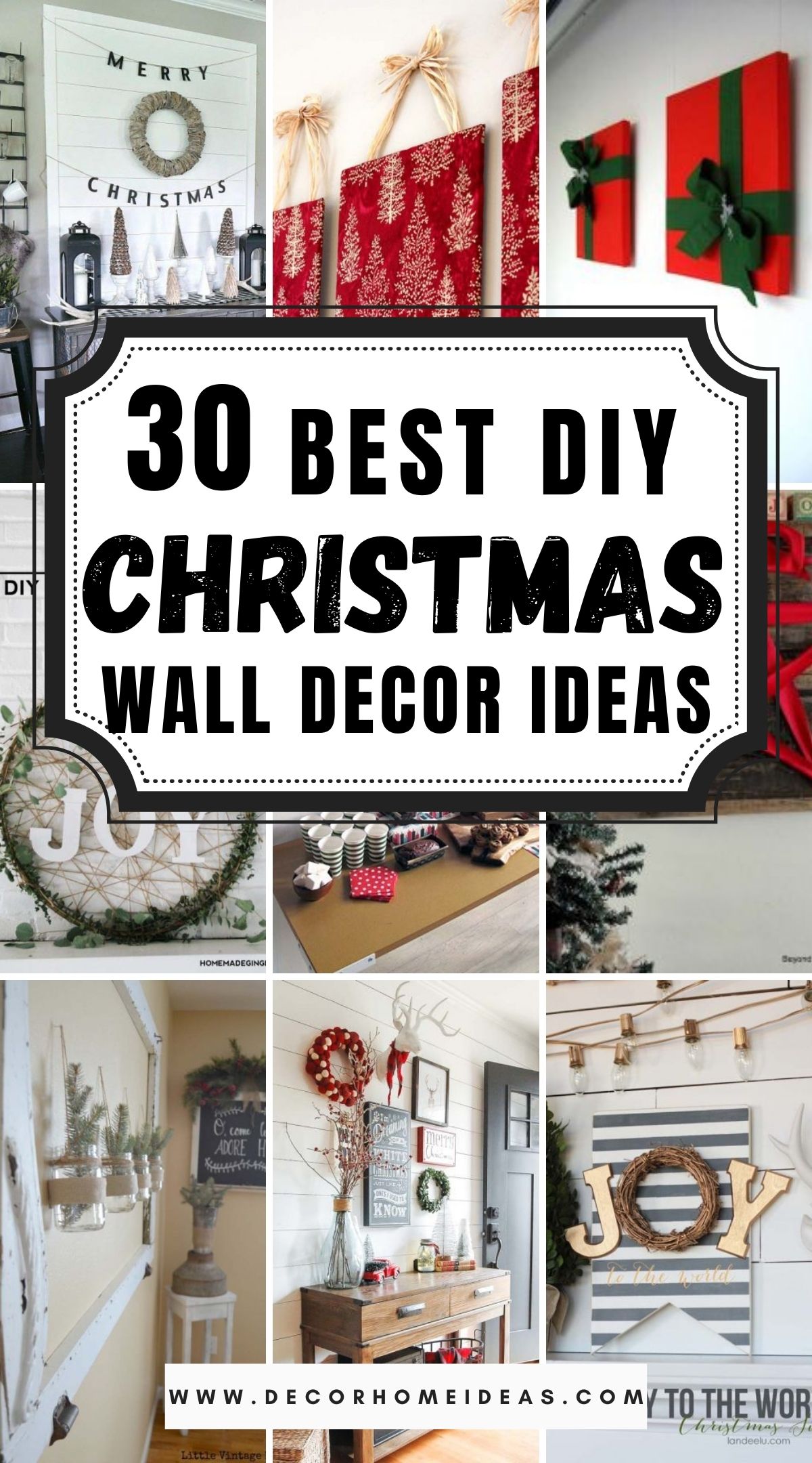 30 Best DIY Christmas Wall Decor Ideas 2