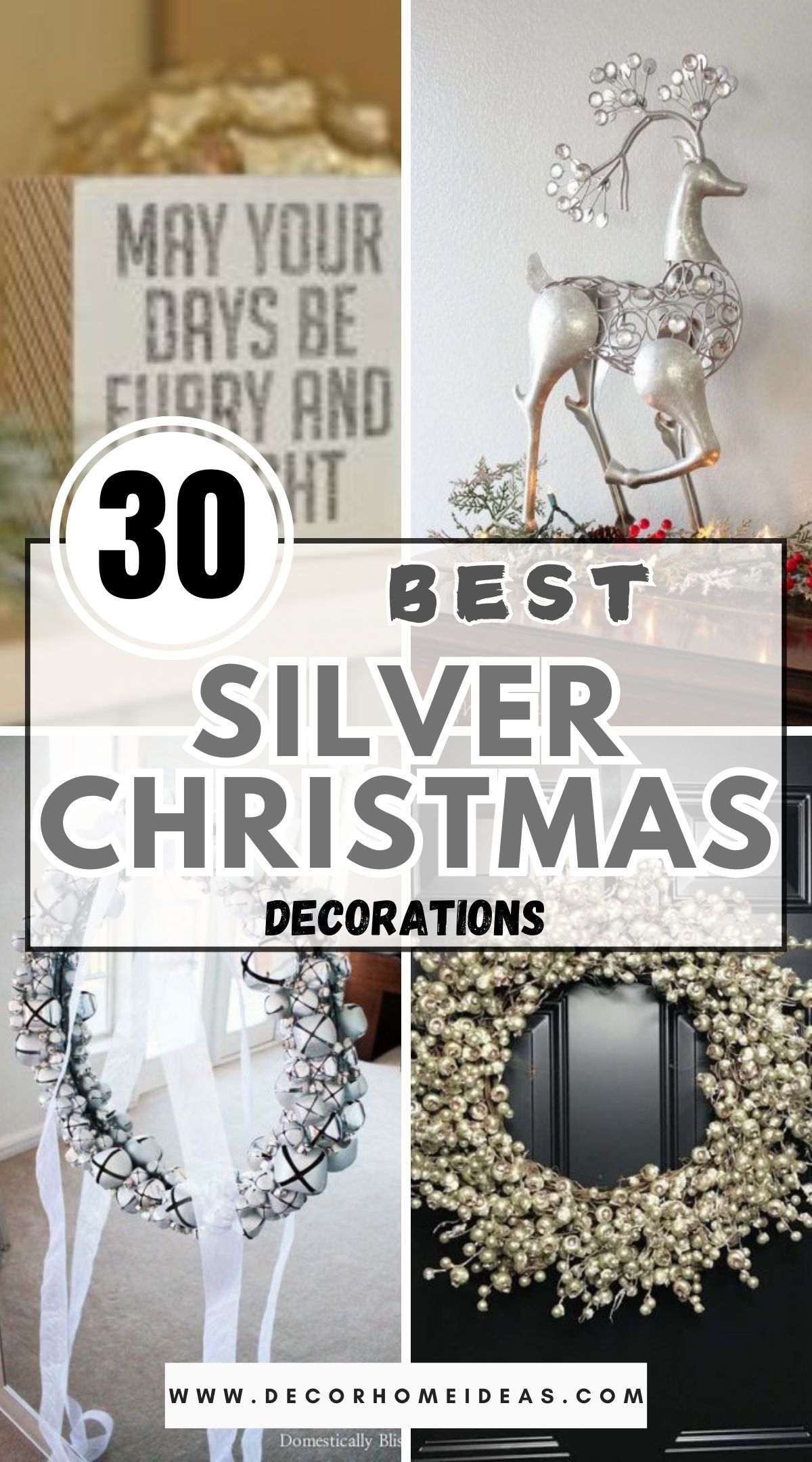 30 Charming Silver Christmas Decorations 1