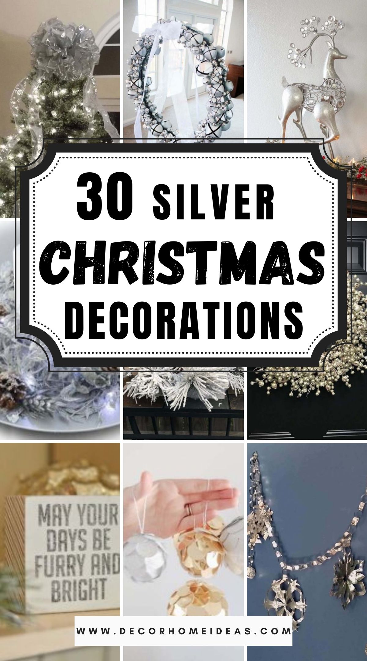 30 Charming Silver Christmas Decorations 2