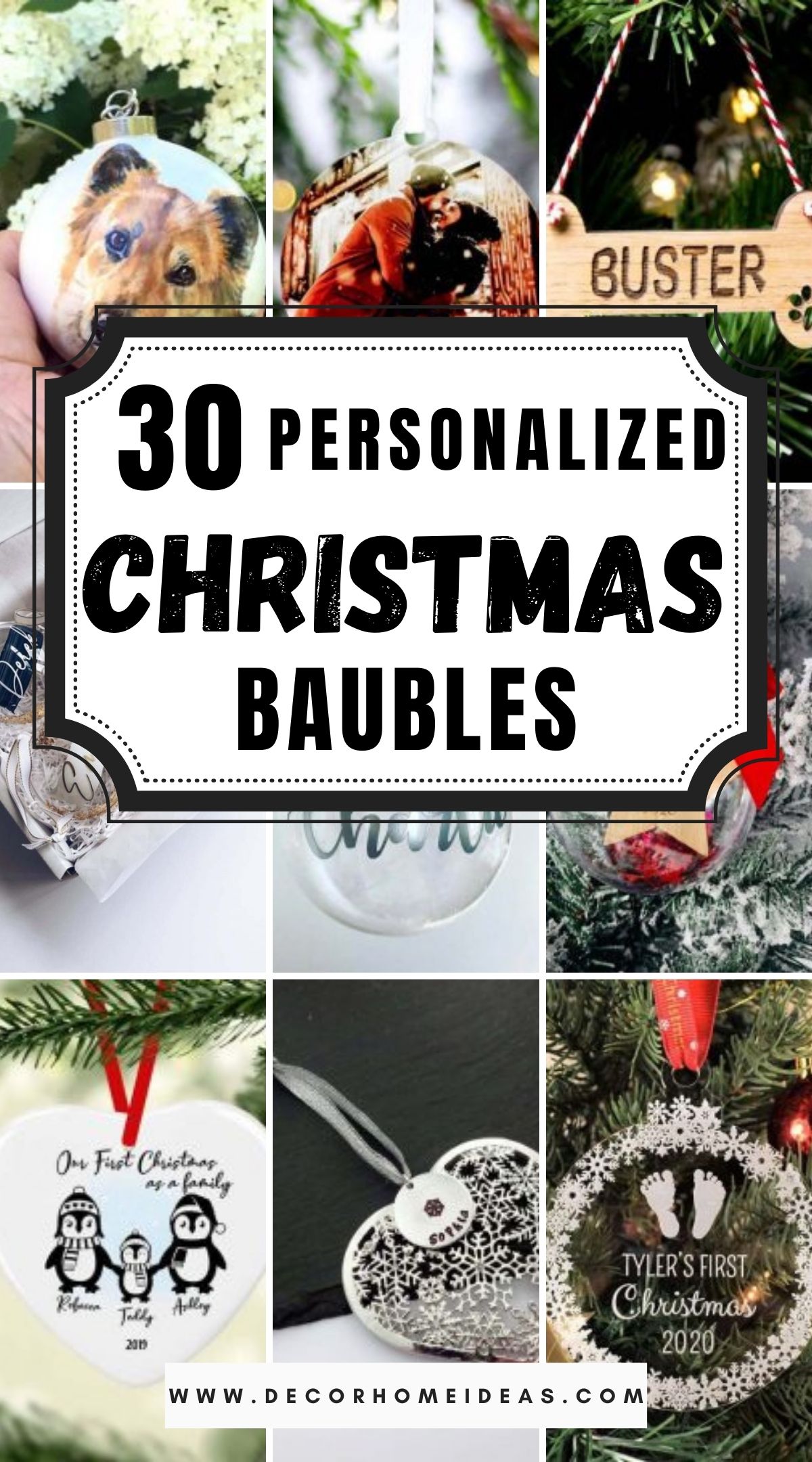 30 Personalized Christmas Baubles 2