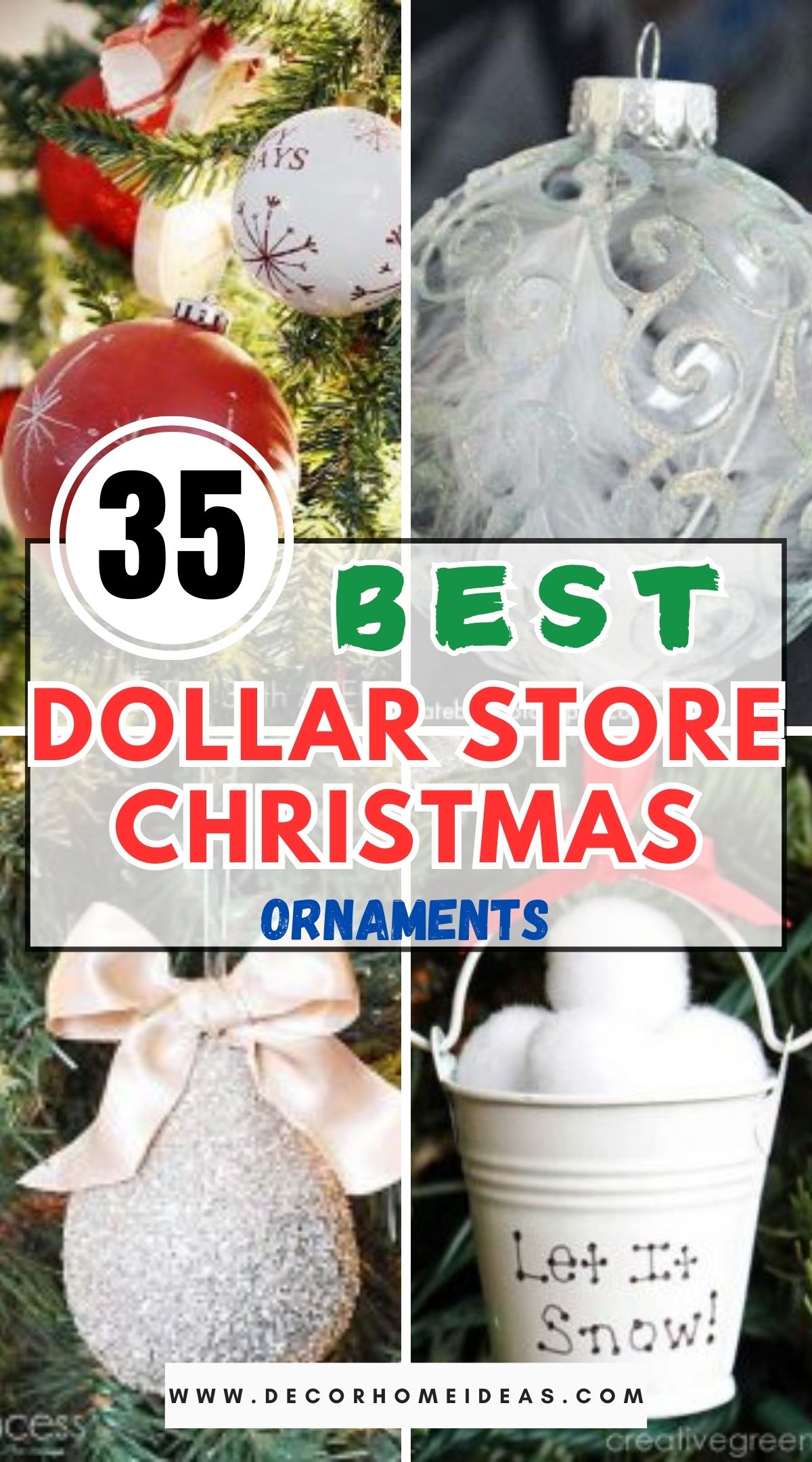 35 Dollar Store DIY Christmas Ornaments 1