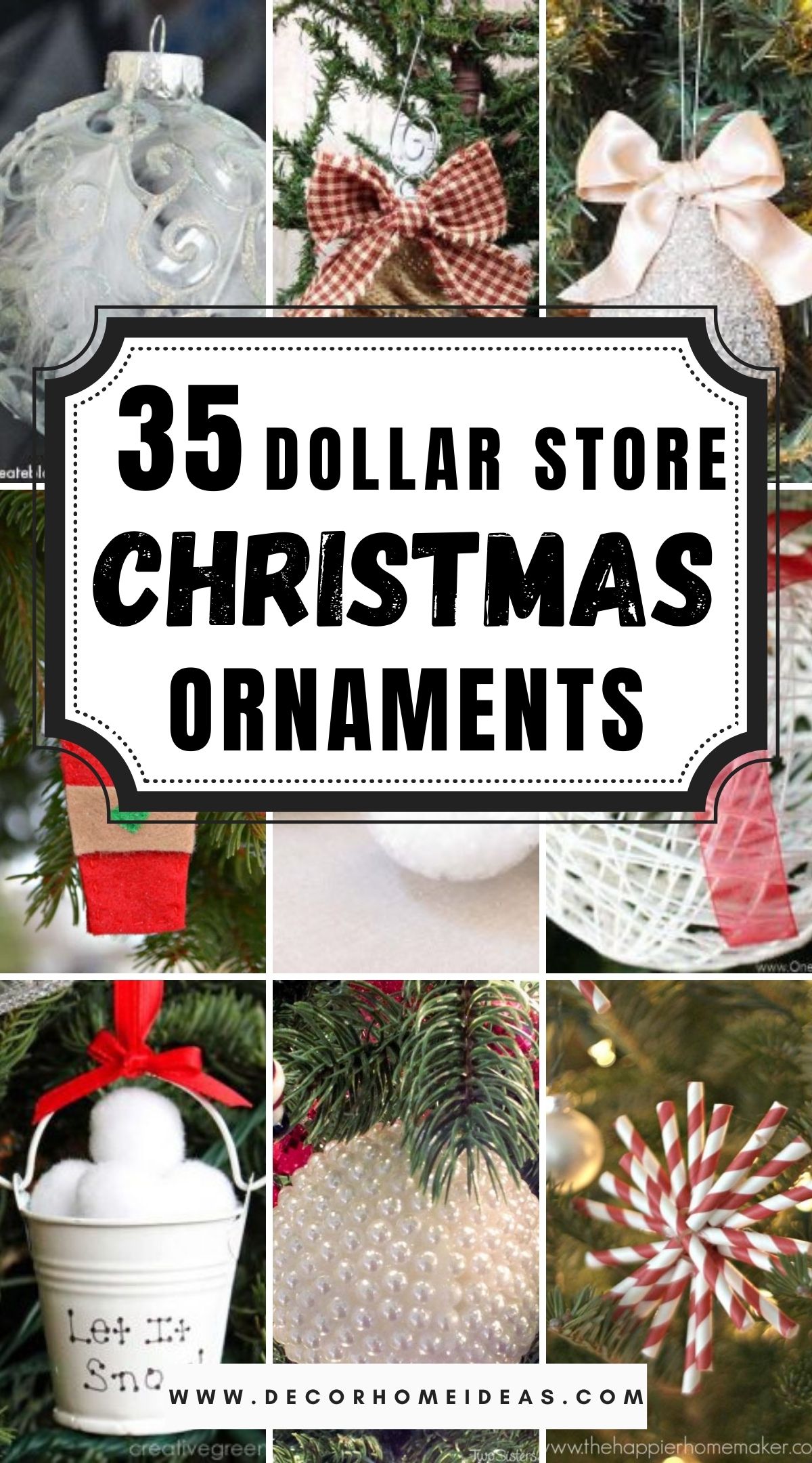 35 Dollar Store DIY Christmas Ornaments 2