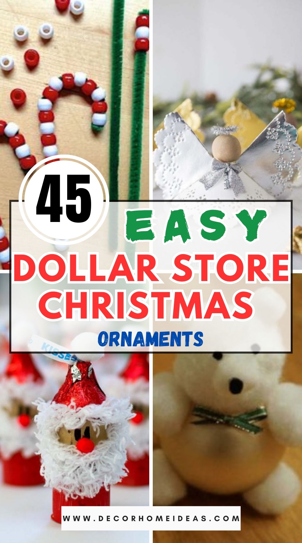 45 Easy Dollar Store DIY Christmas Ornaments 1