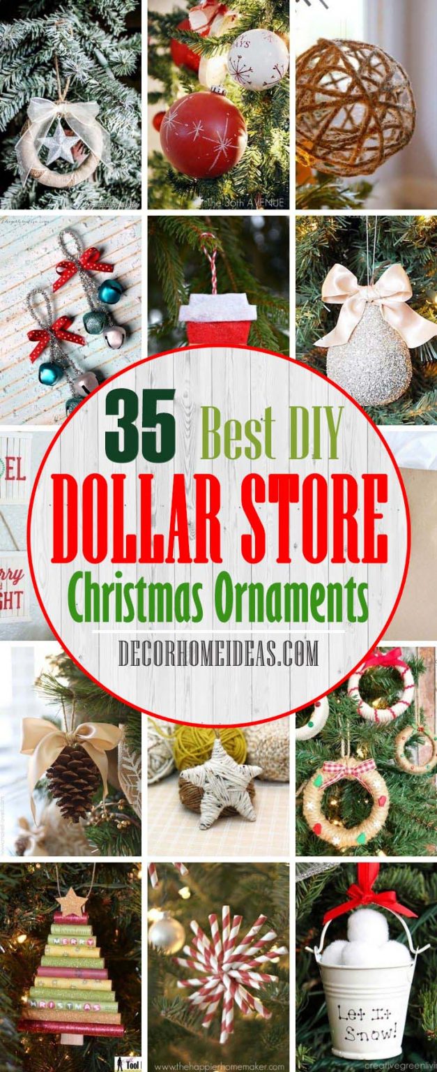 35 Cute Dollar Store DIY Christmas Ornaments