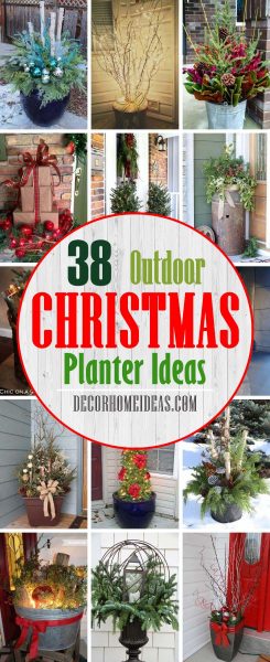 38 Festive Outdoor Holiday Planter Ideas To Add Christmas Cheer To Your ...