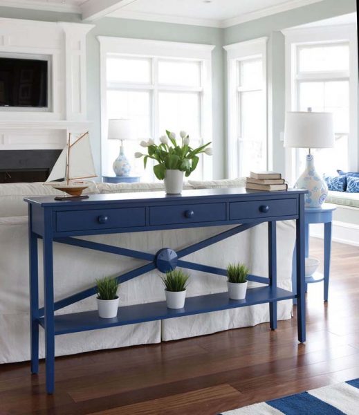 Caribbean Blue Drawer Runner Sofa Table 519x600 