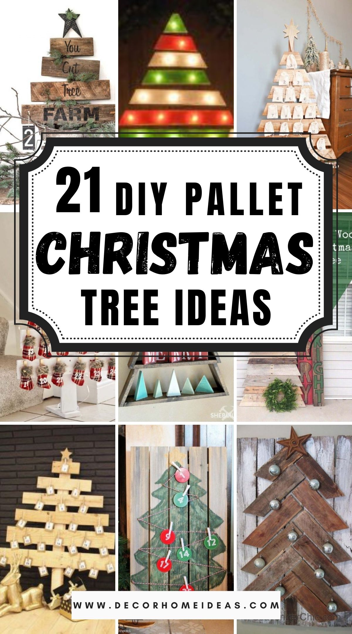 21 DIY Pallet Christmas Tree Ideas 2