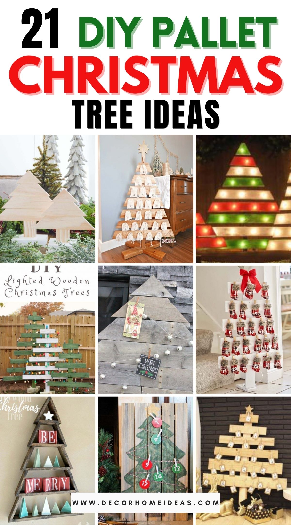 21 DIY Pallet Christmas Tree Ideas 3