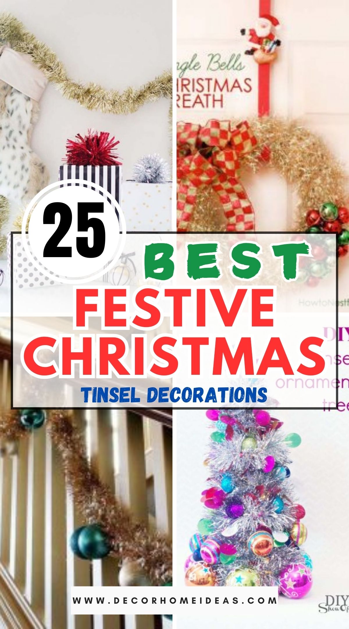 25 Festive Christmas Tinsel Decorations 1