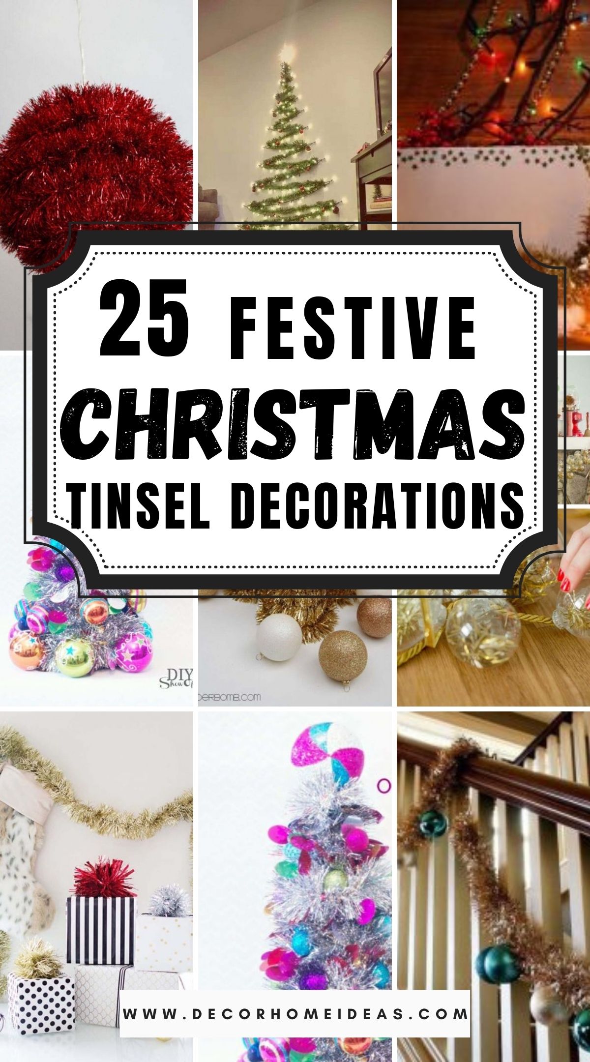 25 Festive Christmas Tinsel Decorations 2