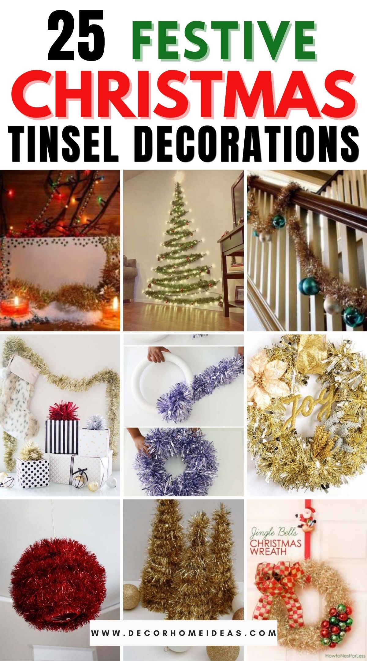 25 Festive Christmas Tinsel Decorations 3