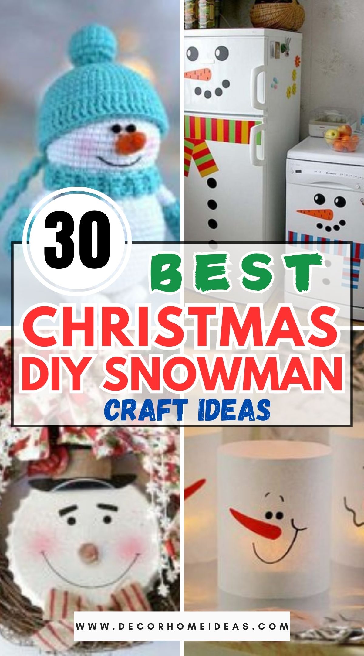 30 DIY Snowman Craft Ideas for Christmas 1