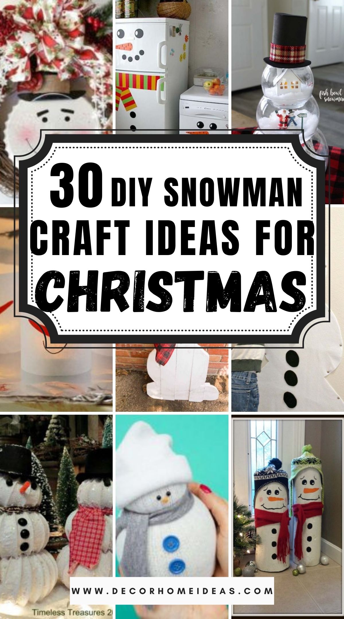 30 DIY Snowman Craft Ideas for Christmas 2