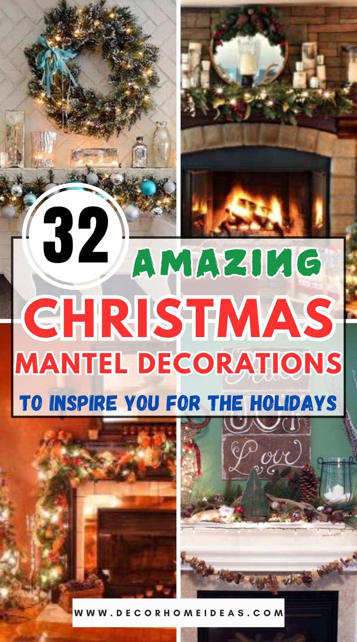 32 Amazing Christmas Mantel Decorations 1