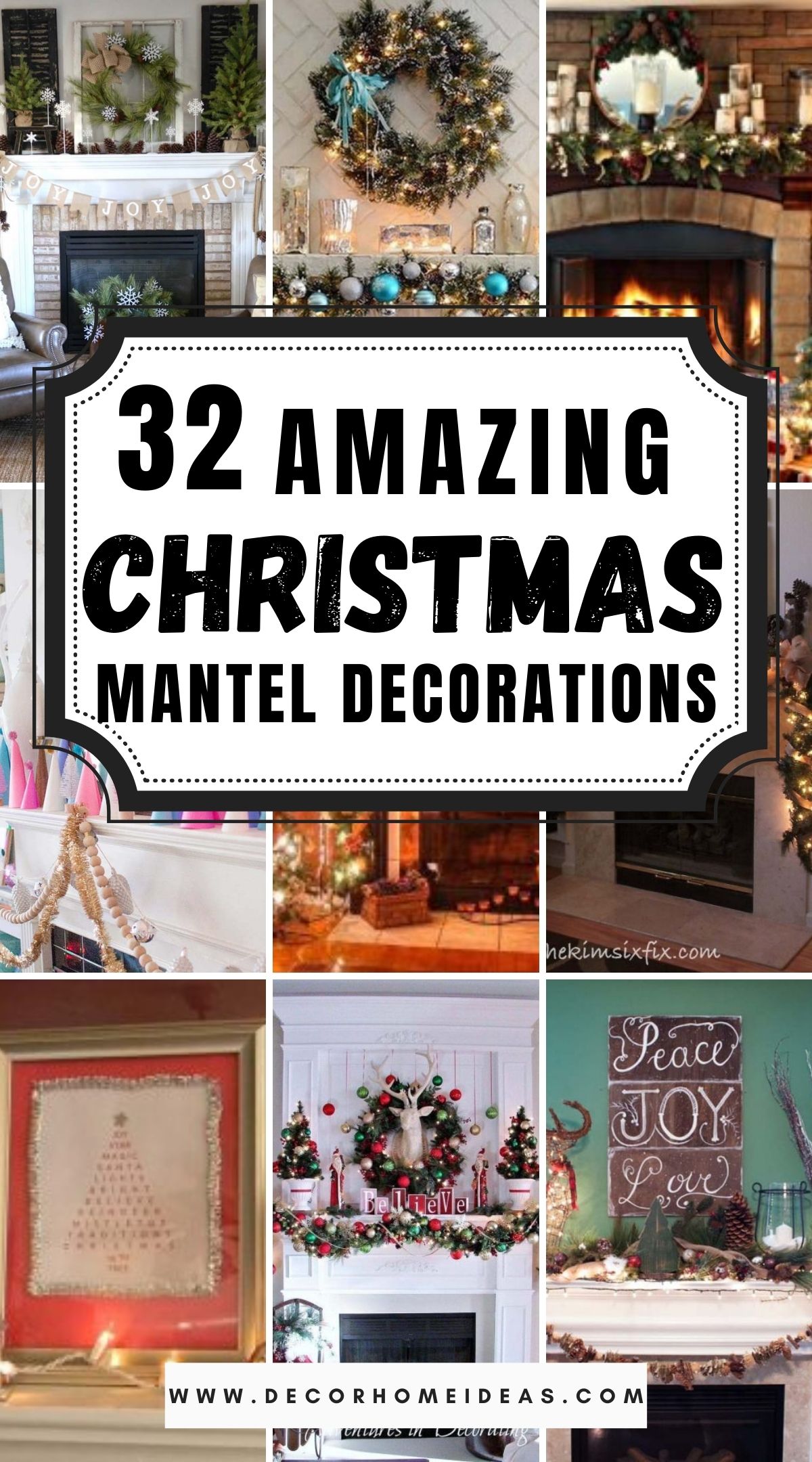 32 Amazing Christmas Mantel Decorations 2