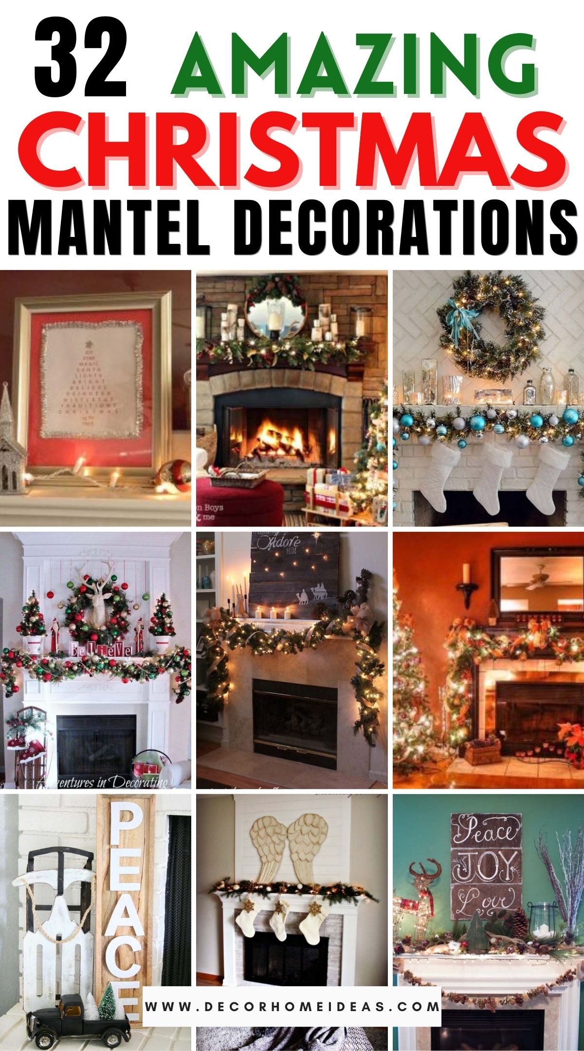 32 Amazing Christmas Mantel Decorations 3