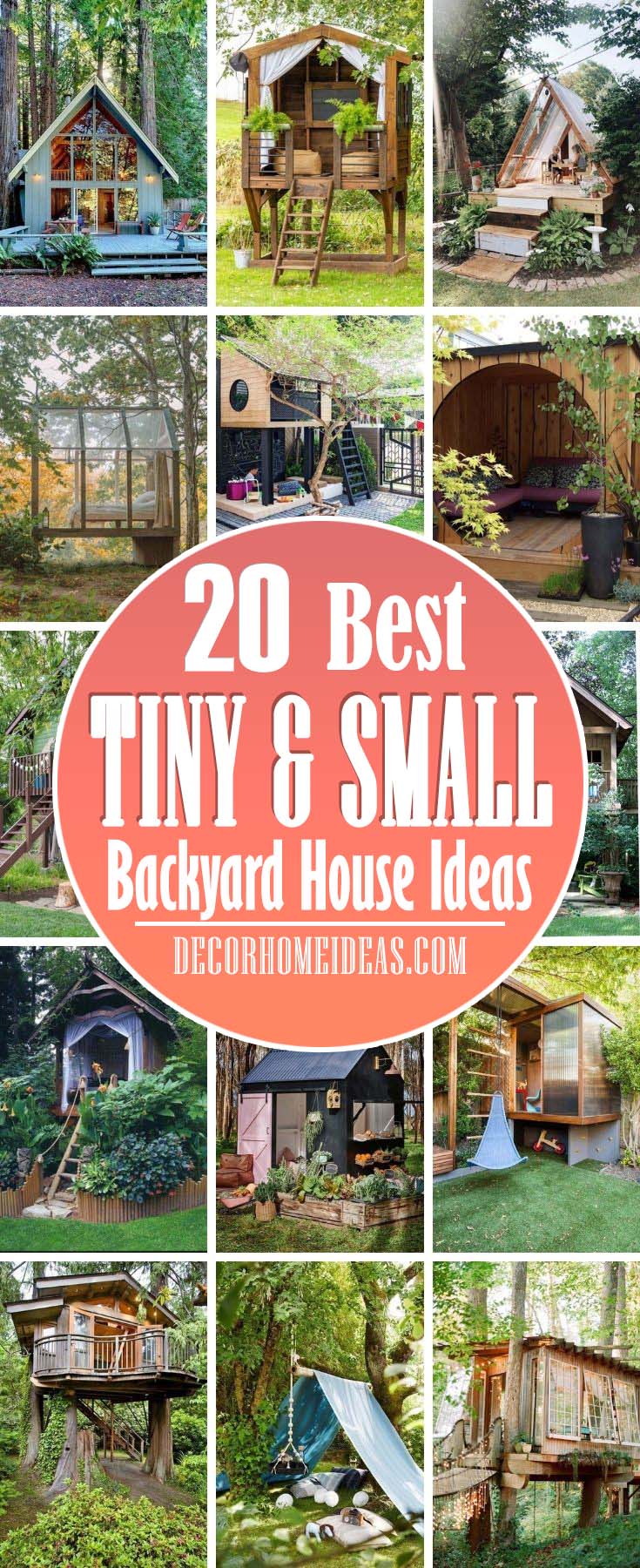 Best Small Backyard House Ideas. If you think there is something missing in your backyard why don't you add a small backyard house. It could be a perfect relaxation retreat or a place your kids would use as a place to play games. #decorhomeideas