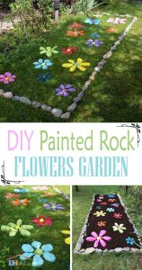 How To DIY Painted Rock Flowers Garden