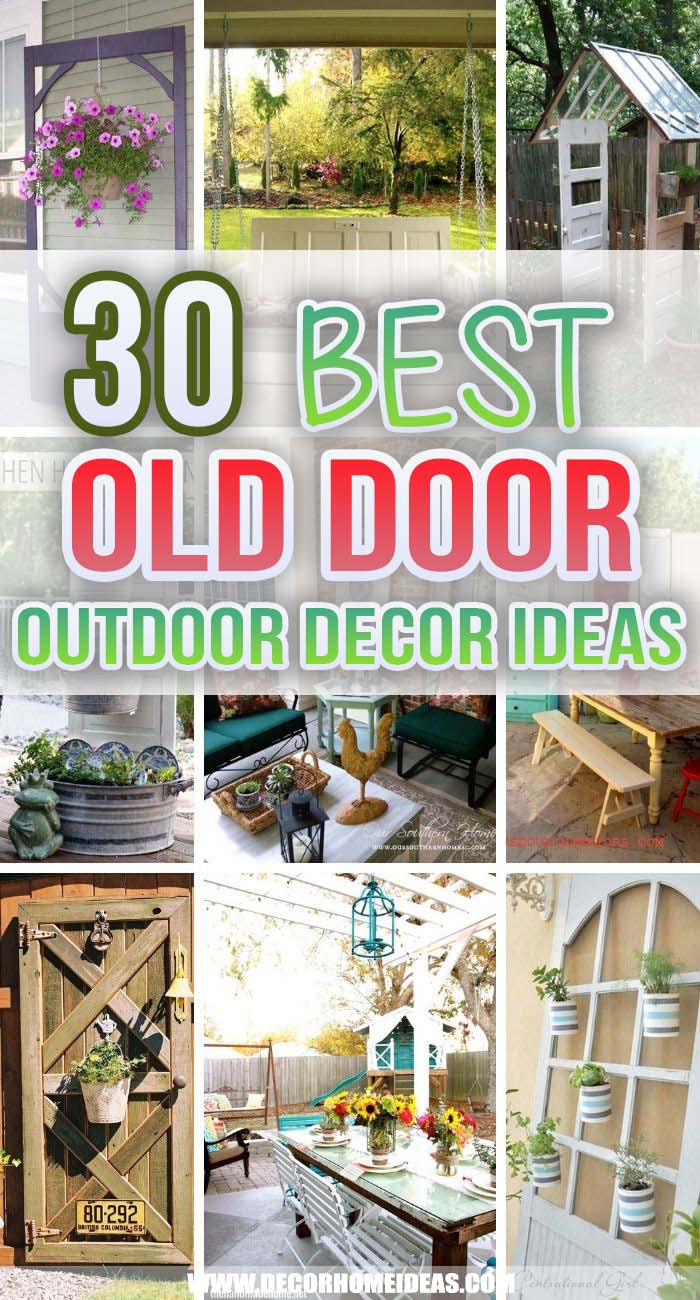 Best Old Door Outdoor Decor Ideas. Old door outdoor decor ideas are a creative and inexpensive way to add more style and personalization to your garden or backyard. #decorhomeideas