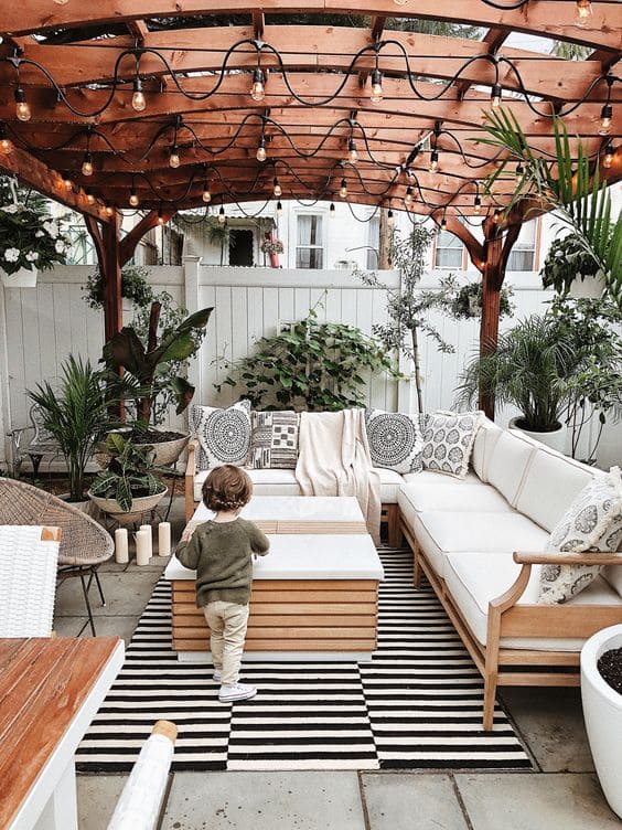Cozy Bohemian Backyard #backyard #outdoorspaces #decorhomeideas