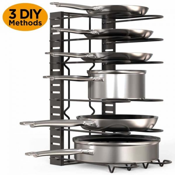 15 Best Pots And Pans Organizers For 2024 Decor Home Ideas   Adjustable Pot Rack Organizer 600x600 