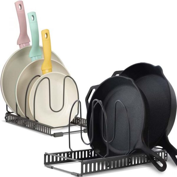 15 Best Pots And Pans Organizers For 2024 Decor Home Ideas   Expandable Pot And Pan Storage Rack 600x600 