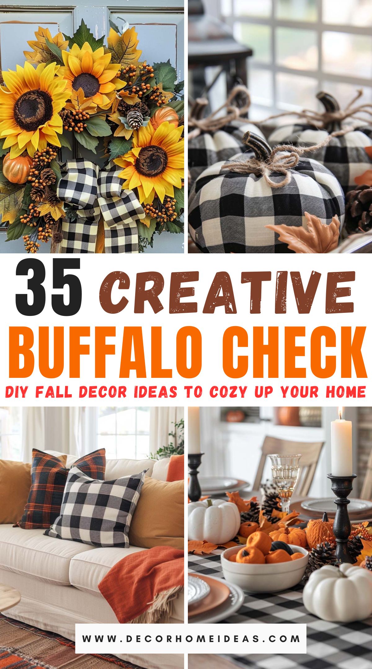 Get cozy this fall with 35 fantastic buffalo check DIY decor ideas. From pillows and throws to wreaths and table settings, discover creative projects that bring warmth and charm to your home. Find inspiration to infuse your space with the timeless appeal of buffalo check patterns.