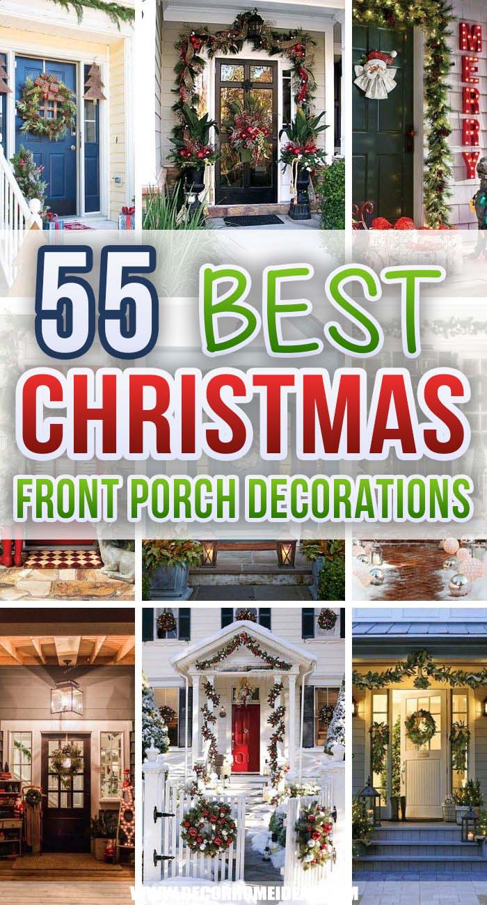 Best Front Porch Christmas Decorations. Make the outside of your house merry and bright with these best Christmas porch decorations. All it takes is some festive holiday decor to make your home into a winter wonderland, like garlands, wreaths, and more. #decorhomeideas