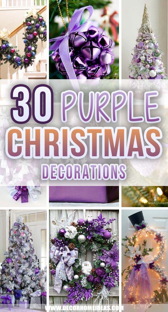 Best Purple Christmas Decorations And Ideas. Make this Christmas a special one by choosing purple Christmas decorations. Create your original mood and atmosphere with these ideas. From purple faux Christmas trees to DIY ornaments, decorate your entire home this holiday season in trendy color.  #decorhomeideas