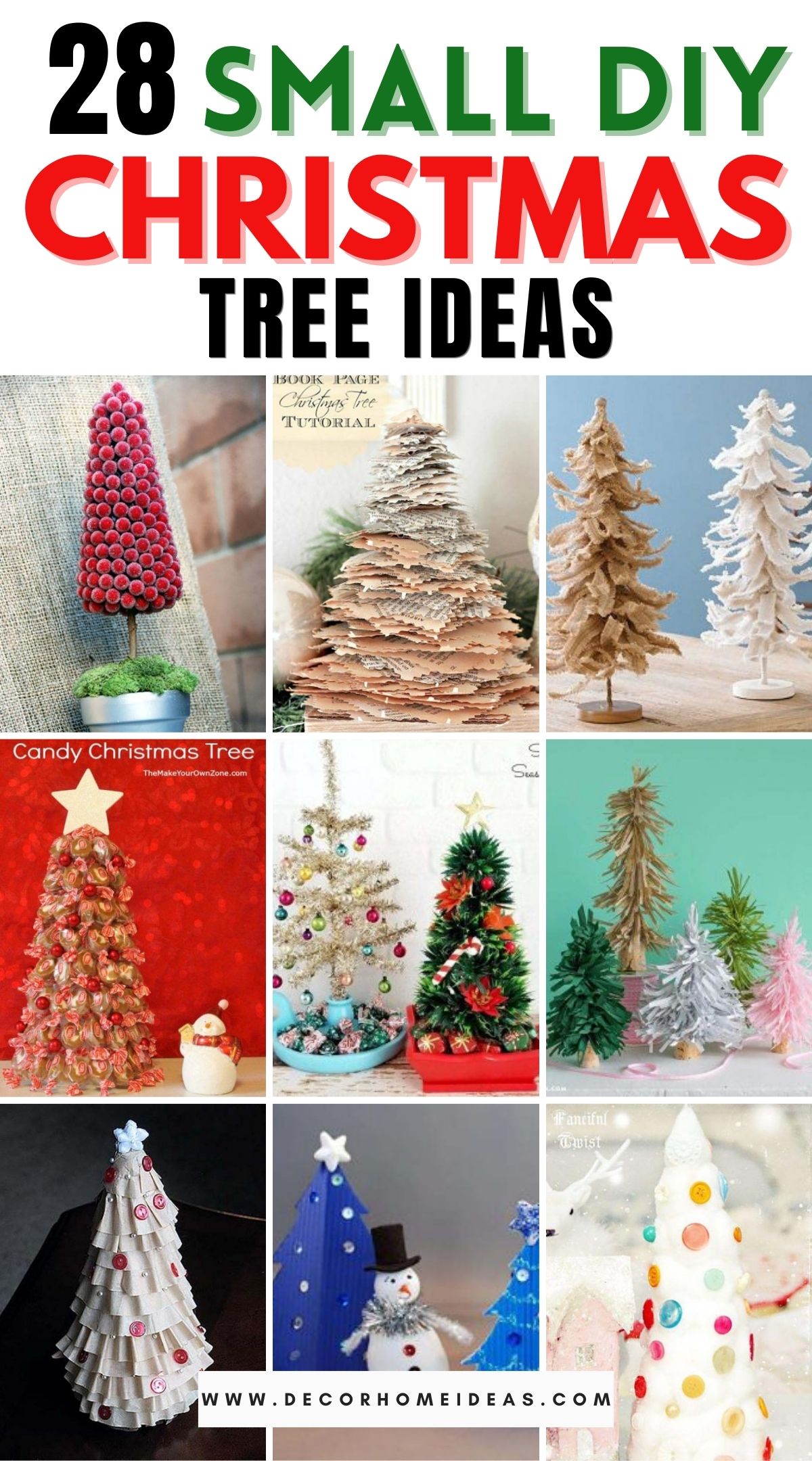 28 Small DIY Christmas Tree Ideas 3