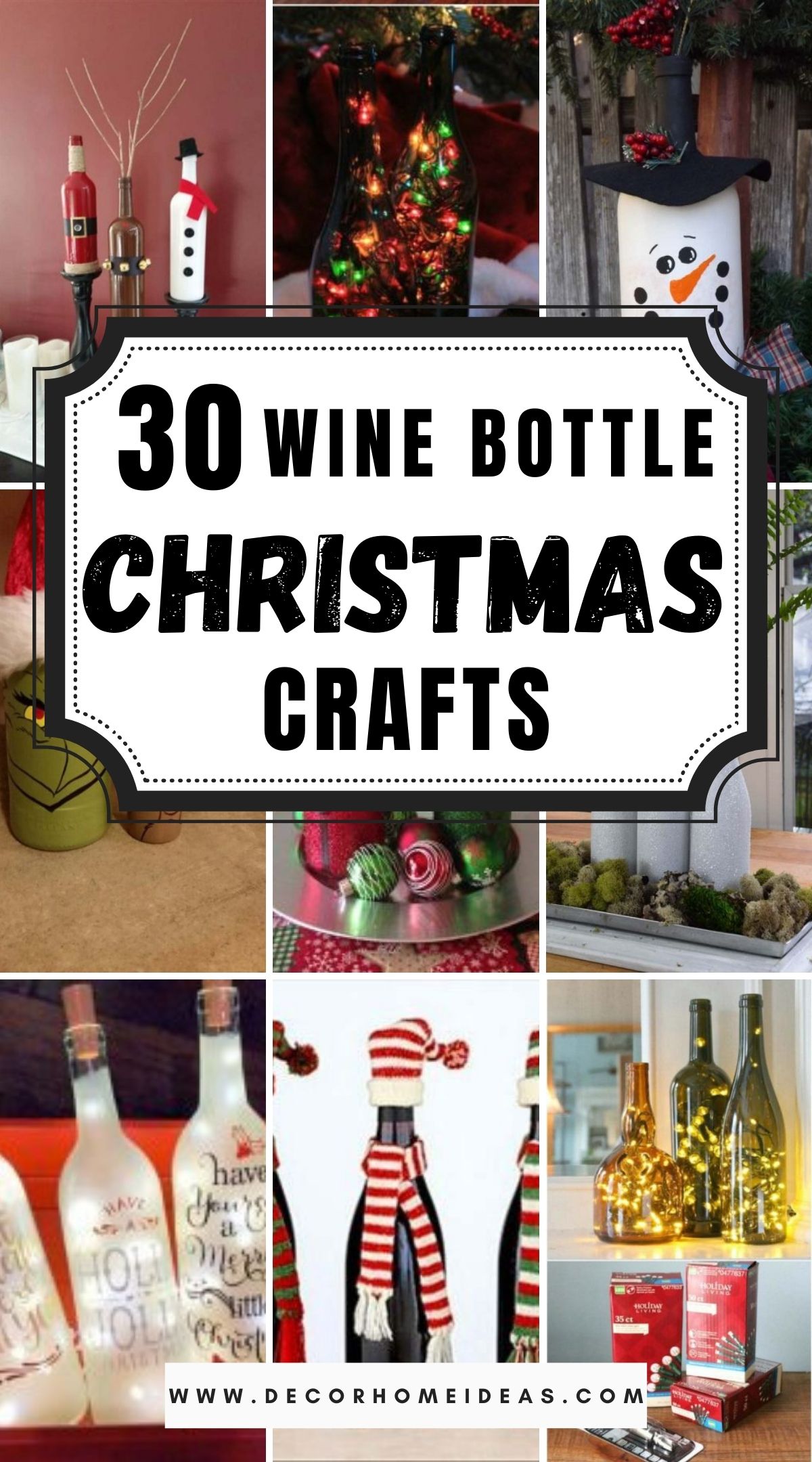 30 Wine Bottle Christmas Crafts 2