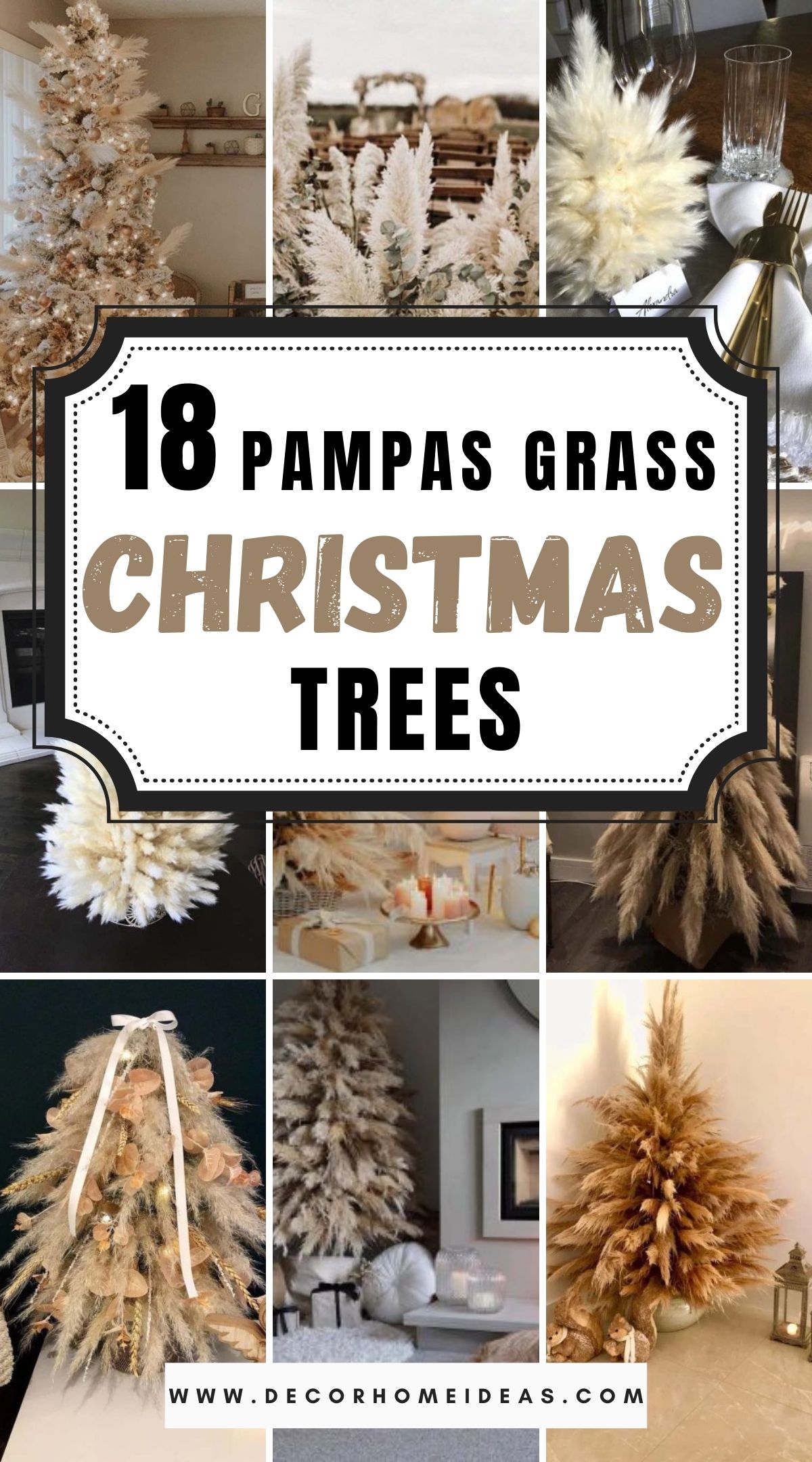 18 Pampas Grass Christmas Trees 2