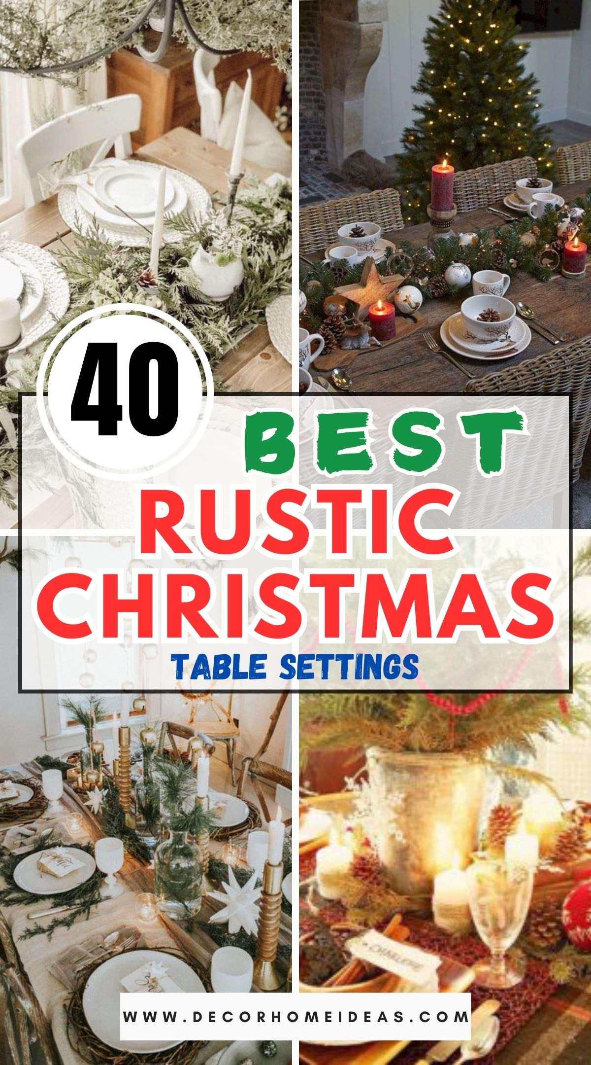 40 Rustic Christmas Table Settings 1