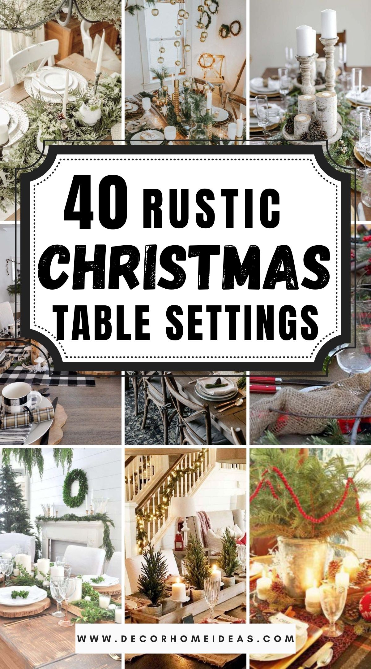 40 Rustic Christmas Table Settings 2