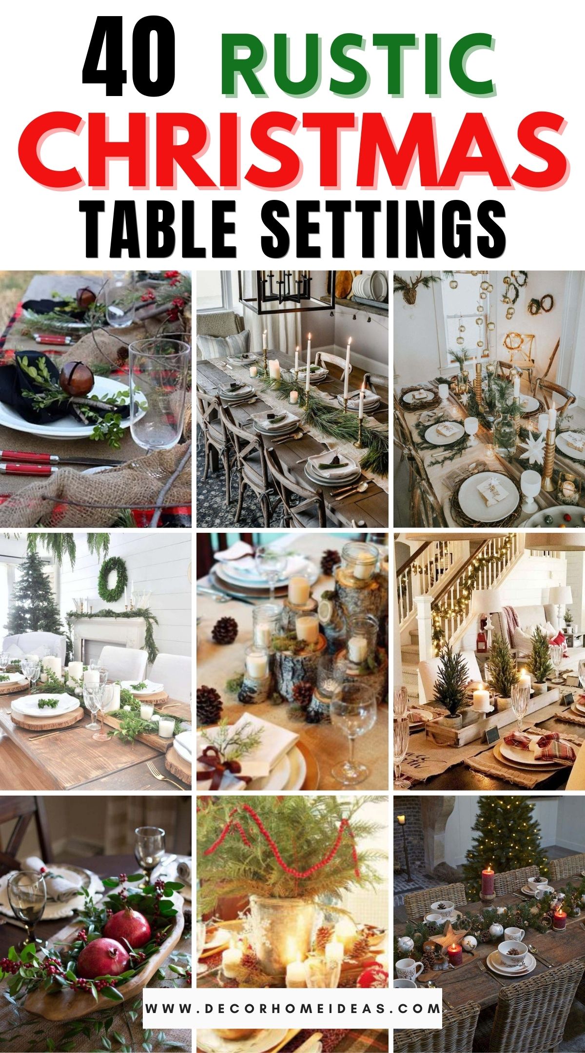 40 Rustic Christmas Table Settings 3