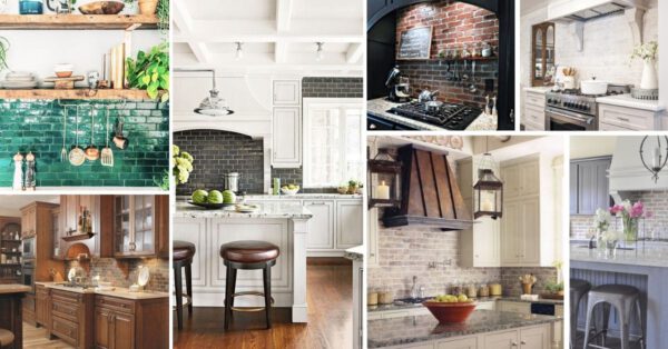 26 Fantastic Brick Backsplash Kitchen Ideas To Add Even More Coziness ...